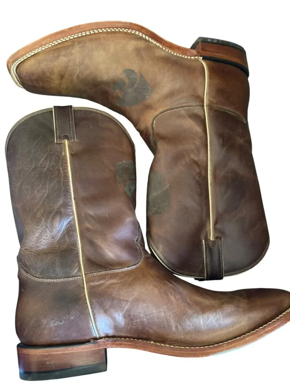 Nocona Boots Mens KSU Brown Cowhide Branded Style MDKSU12 Size 14EE Handcrafted
